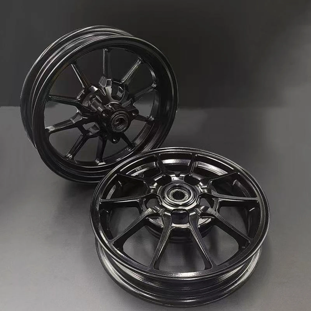 Para Yamaha 100cc FORCE RSZ JOG CUXI100 motocicleta modificar 10*2,15 pulgadas rueda de aluminio ruedas delanteras traseras llanta tambor rueda de freno de disco