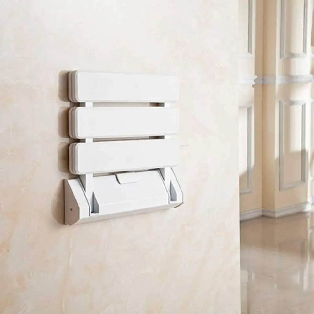 مقعد استحمام قابل للطي مثبت على الحائط للحمام لكبار السن