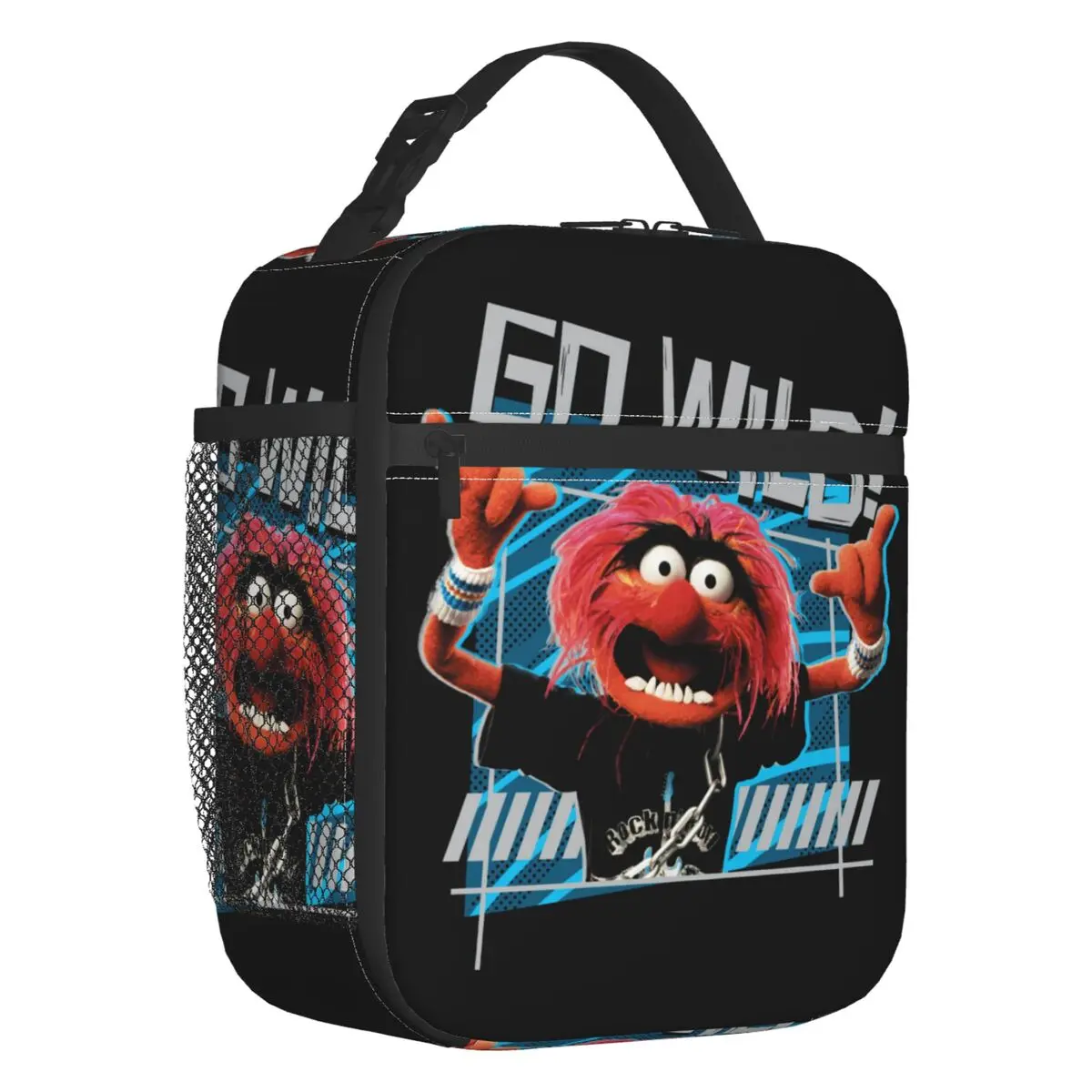 Custom Muppets Animal Go Wild Insulated Lunch Tote Bag Women Anime Cartoon Portable Thermal Cooler Bento Box Work School Travel