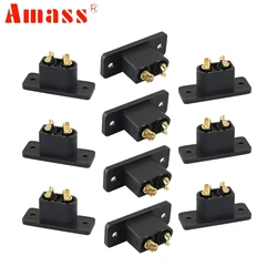 10/20/50/100PCS Amass Black XT90E-M spina della batteria connettore maschio placcato oro parti di collegamento fai da te per accessori per droni da corsa RC