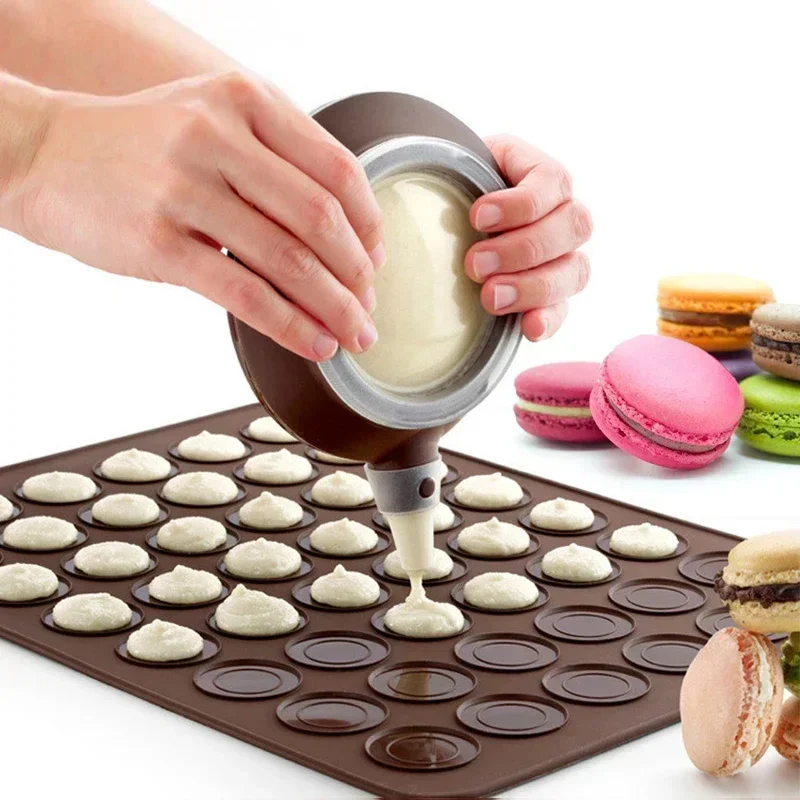 Macaron Silicone Placemat Baking Mat 30/48 Hole Macaroon Pastry Oven Bakeware Mould Cookie Dessert Cake Mold Kitchen Accessories