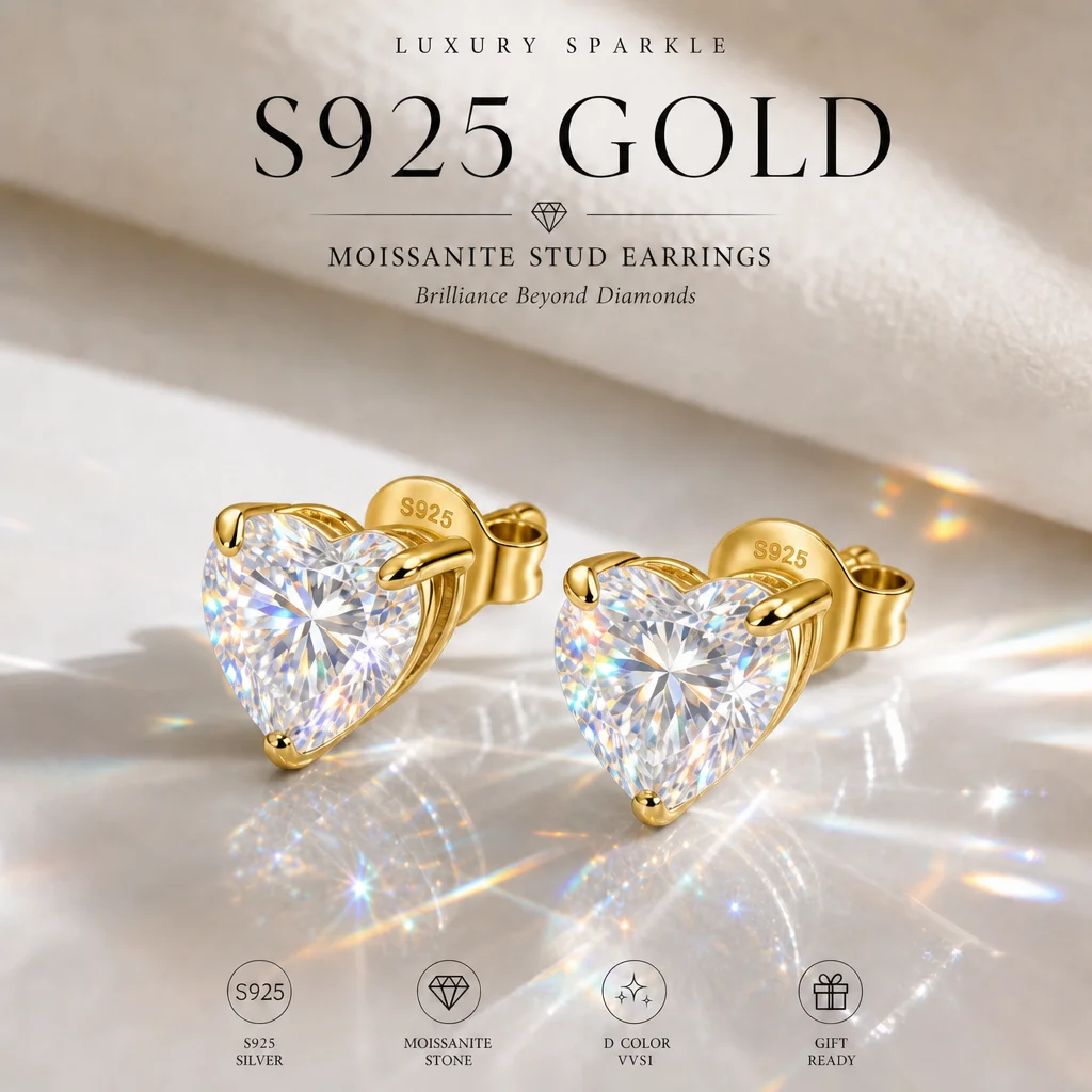 S925 Silber Marquise-Schliff 3EX Cut Zertifizierte 0,5-2,0ct Moissanit-Ohrringe Damen-Party-Schmuck Geschenke mit GRA-Zertifikat – Detail 15