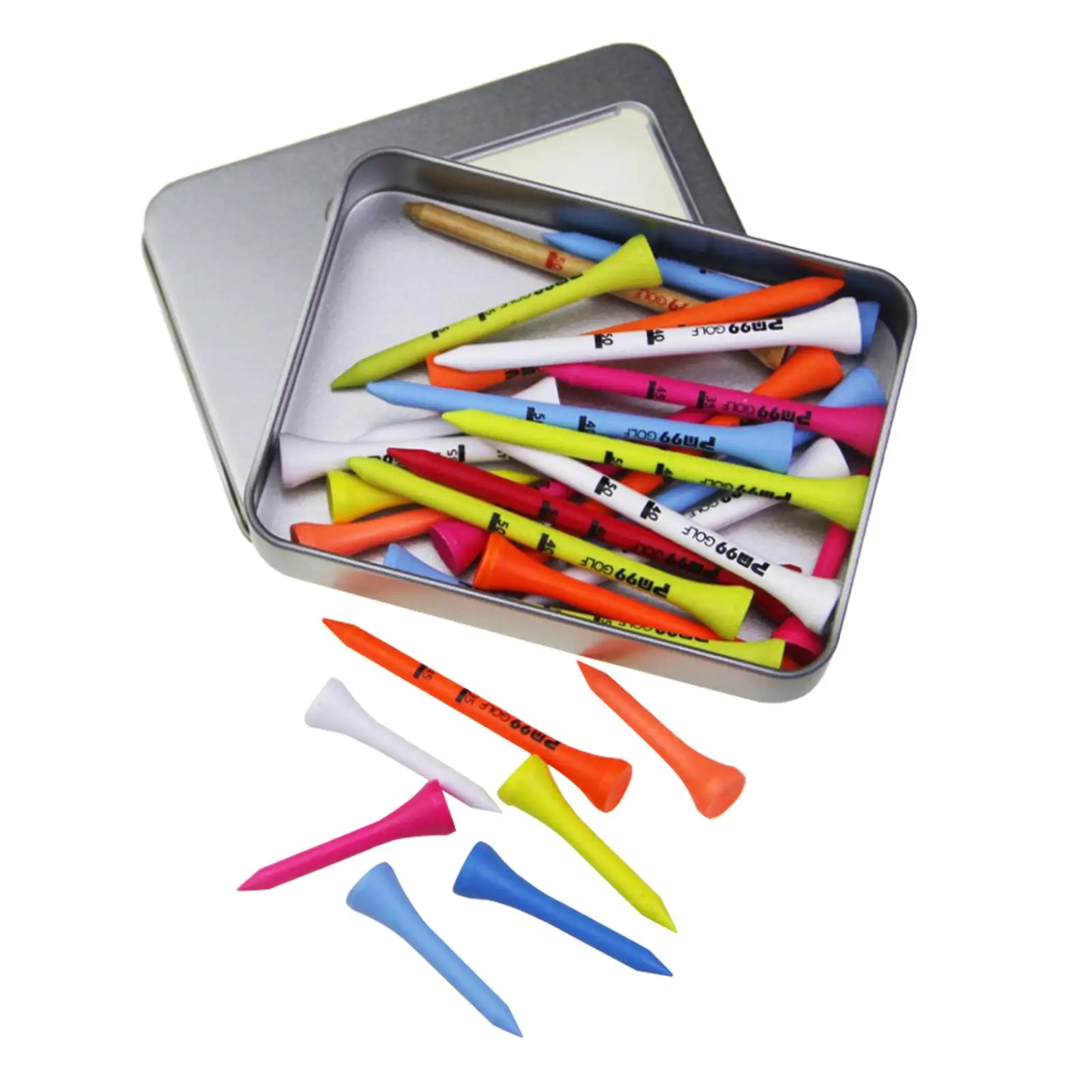 

30Pcs Professional Golf Professional Tees with Storage Case 42/70/83mm Assorted