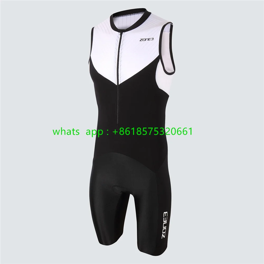 Zone3トライアスロン服ノースリーブskinsuit男性サイクリングジャージ