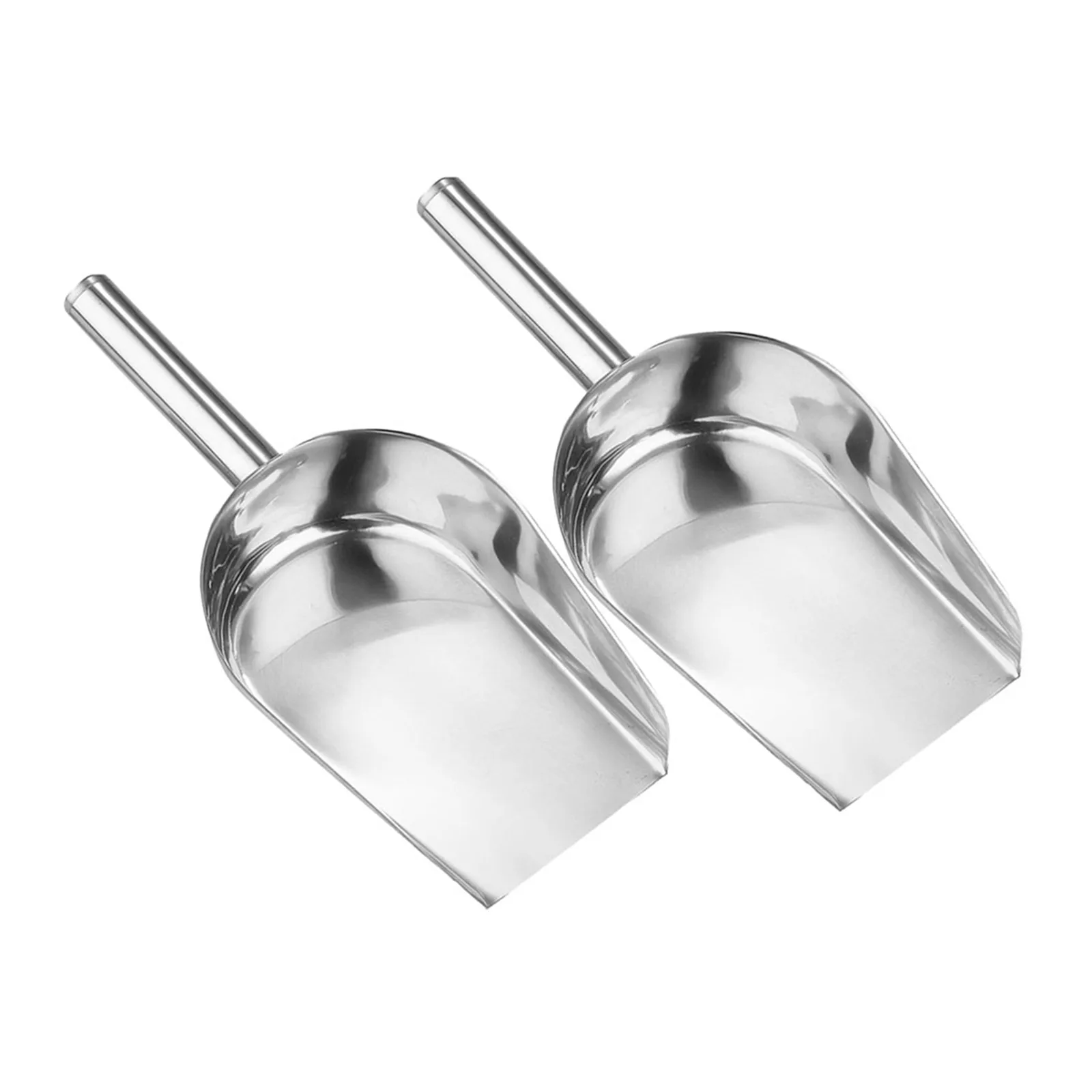 

2Pcs Stainless Steel Shovel for Kitchen Ice Grain Flour Beans Nuts Candy Sugar Coffee Scoop Compact Handheld Food Shovel Home
