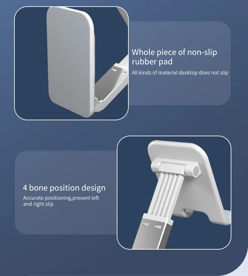 حامل هاتف محمول كسول قابل للتعديل يدعم الكمبيوتر اللوحي وحامل سطح المكتب العالمي القابل للطي لهاتف Xiaomi iPhone iPad Huawei #3