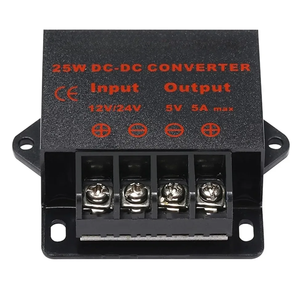 DC to DC 12V 24V to 5V 5A 25W Converter Regulator Step Down Converter Regulator Waterproof Power Supply Module Buck Transformer