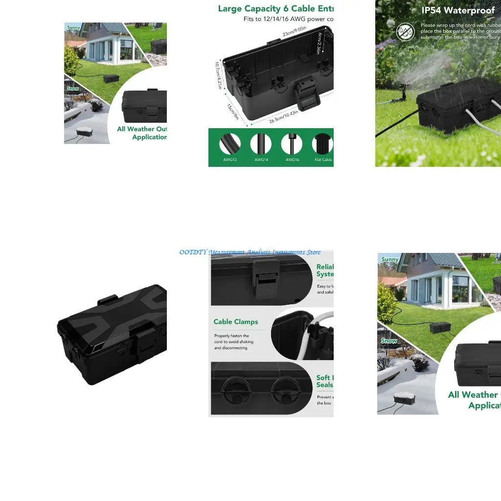 

367D Junction Box Organizers 6Port Design Durability Construction for EV Chargers