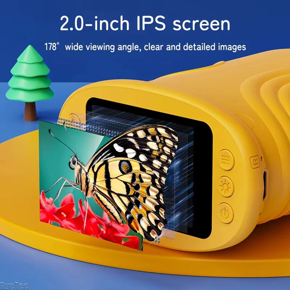 1000X Handheld Digital Microscope 2.0 Inch Screen Rechargeable Pocket Camera Educational Gift for Kids Students Observation