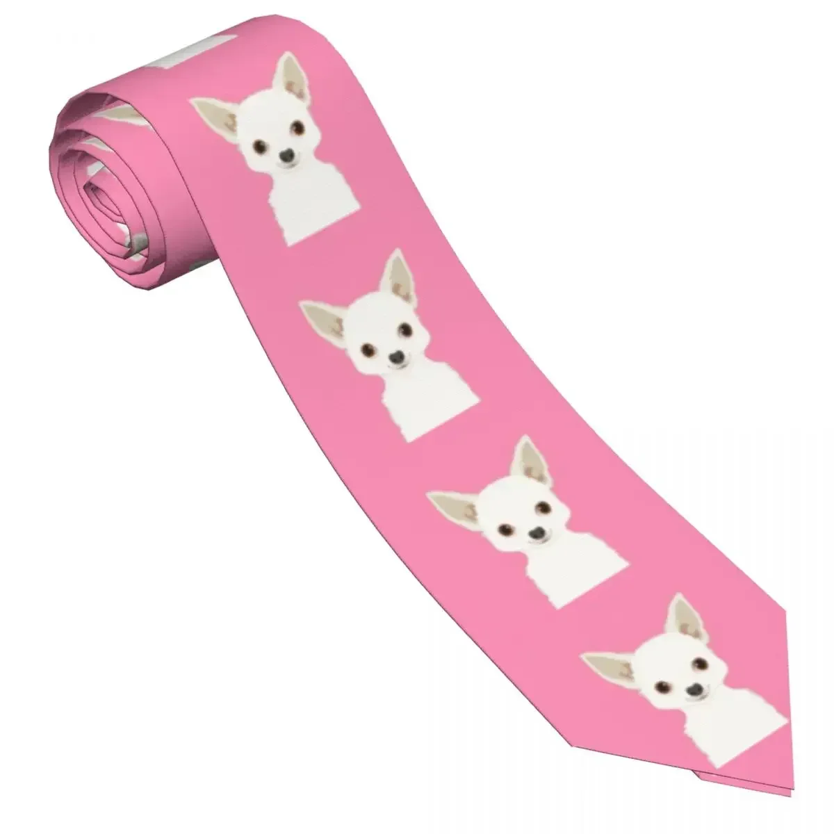 Mens Tie Classic Skinny Chihuahua Dog Neckties Narrow Collar Slim Casual  Gift