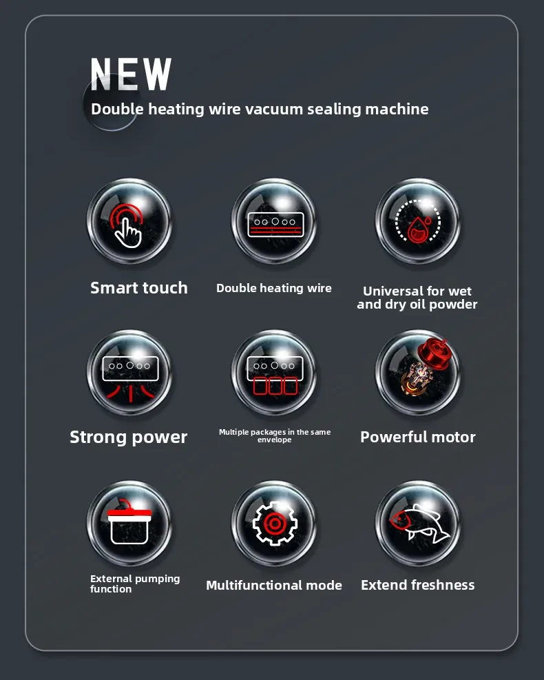 Автоматическая вакуумная упаковочная машина. Небольшая бытовая упаковка для консервирования пищевых продуктов.