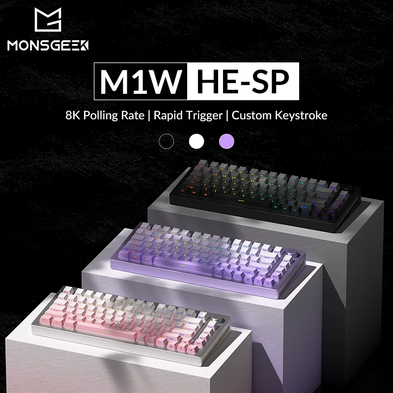 Akko MONSGEEK M1W HE-SP Mechanical Keyboard with Magnetic Switch 75% RGB  Aluminum CNC Wireless Gaming Keyboard Gasket-Mount