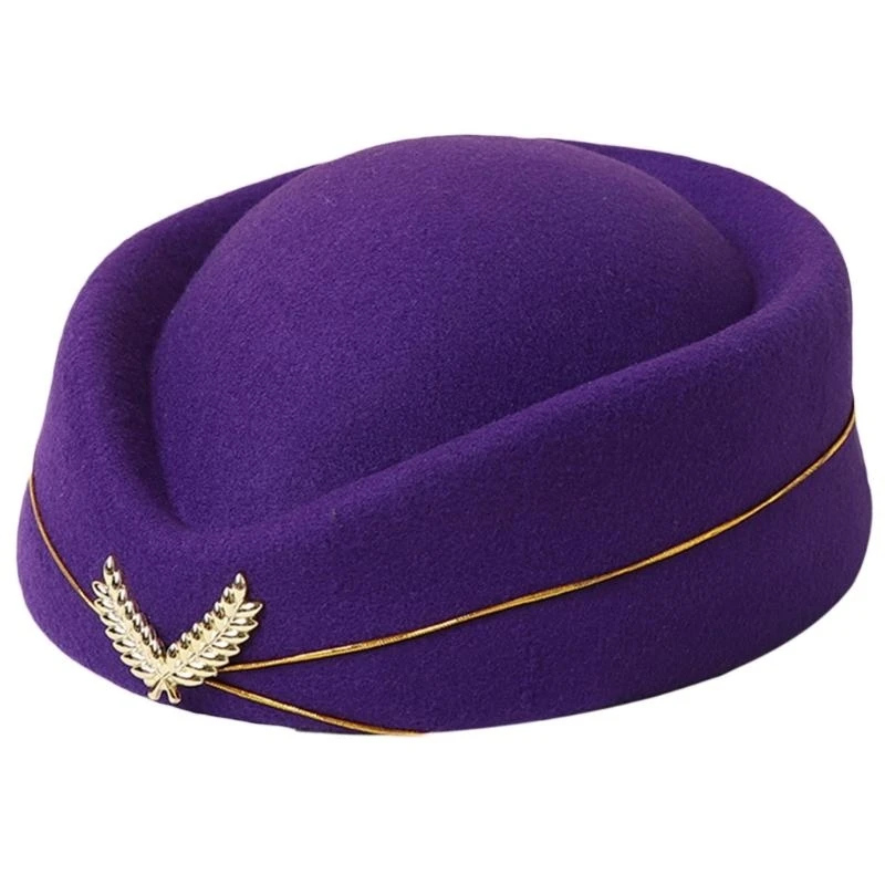

652F Stewardess Hat Hat Women Air Hostesses Hat Party Cosplay Formal Uniform Caps Accessory Party Hats Costume Accessory