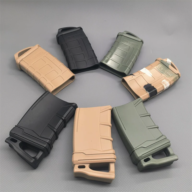 Tactical M4/M16 Fast Magazine Rubber Holster 5.56 Mag Bag Sleeve Rubber Slip Cover Gun Airsoft Cartridge Hunting Accessories