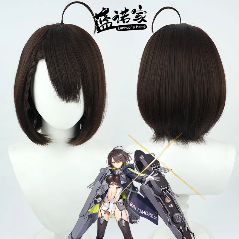 

Game Azur Lane Baltimore Cosplay Wig Heat Resistant Synthetic Hair Halloween Party Role Play Party Costume Prop Synthetic