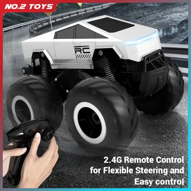 2.4G Amphibious Remote Control Vehicle Climbing Car RC Pickup Truck Children's Toy 2IN1 Water and Land Off-road Stunts Cars Gift