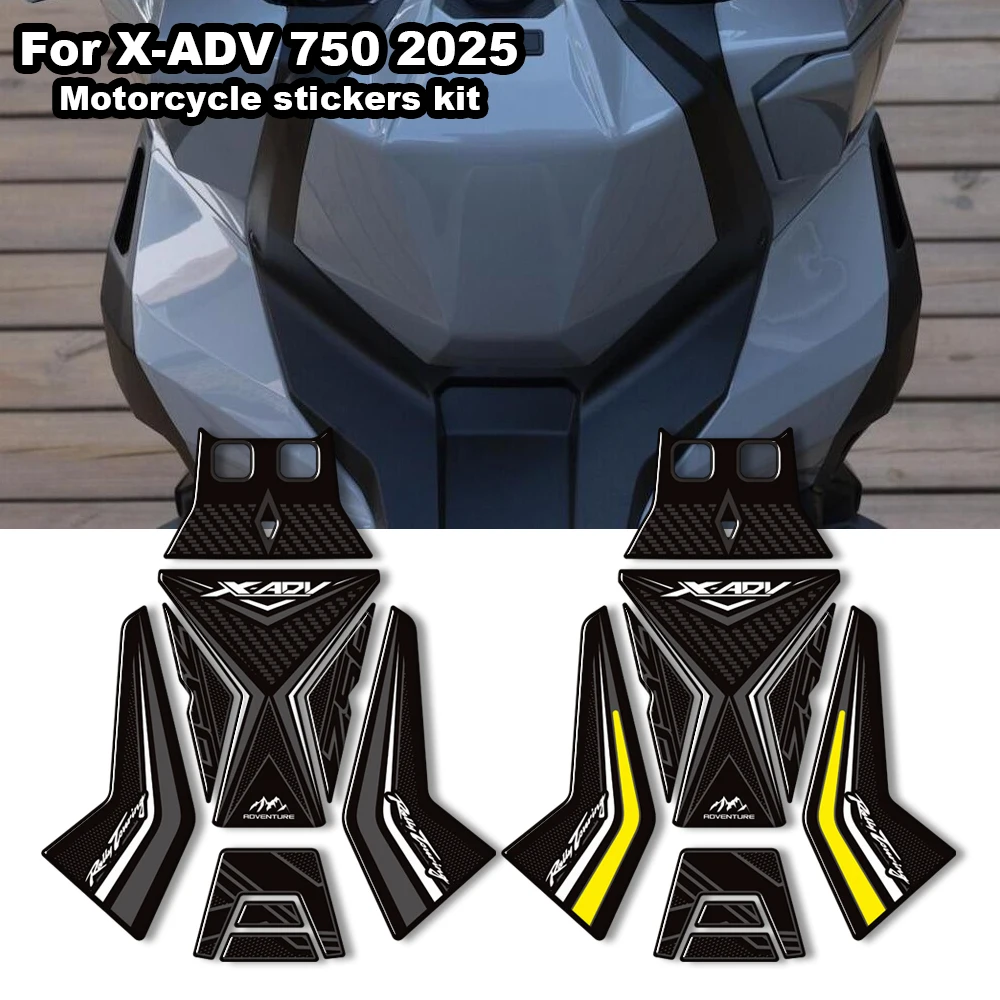 

For Honda X-ADV XADV X ADV 750 Adventure 2025 Motorcycle Fuel Tank pad Grips Protector 3D stickers decoration kit