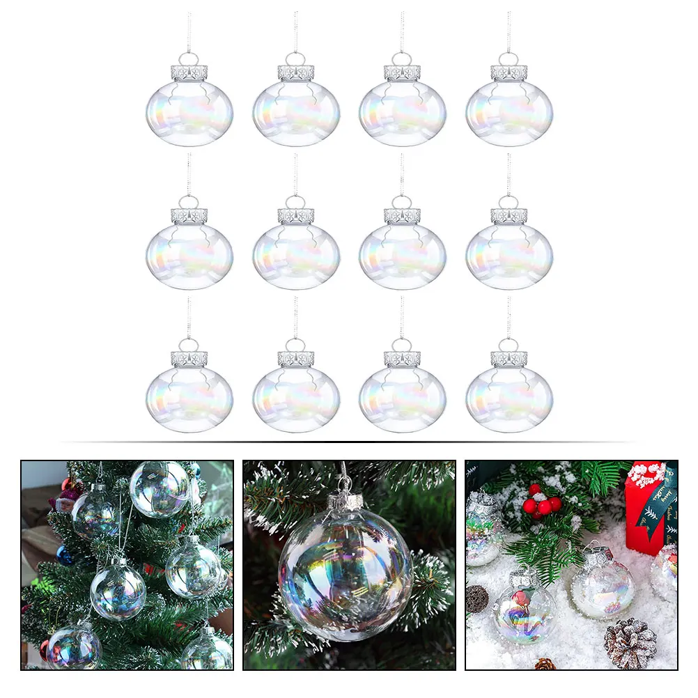 

12 Pcs Christmas Ball Decorations Hanging Ornaments Accessories Plastic Craft Tree