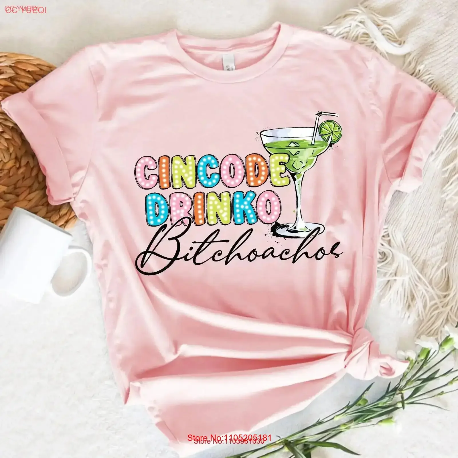 Cinco De Drink T-Shirt San Antonio Fiesta Mexikanisch 2024, lustiges Mayo, Trinkfest, Karneval, Vintage, gewaschen