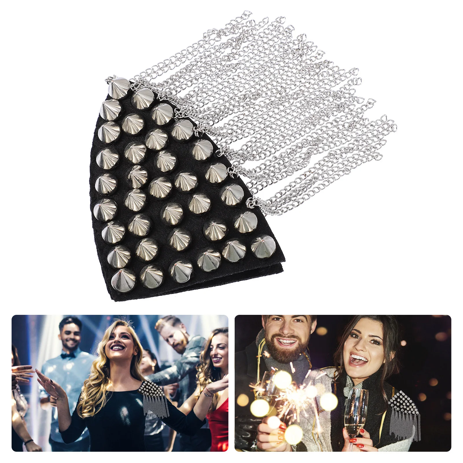 1 قطعة سلسلة شرابة الكتفية برشام ربط سلسلة شارة ملابس أنيقة ملحق مناسبة لسترة موحدة