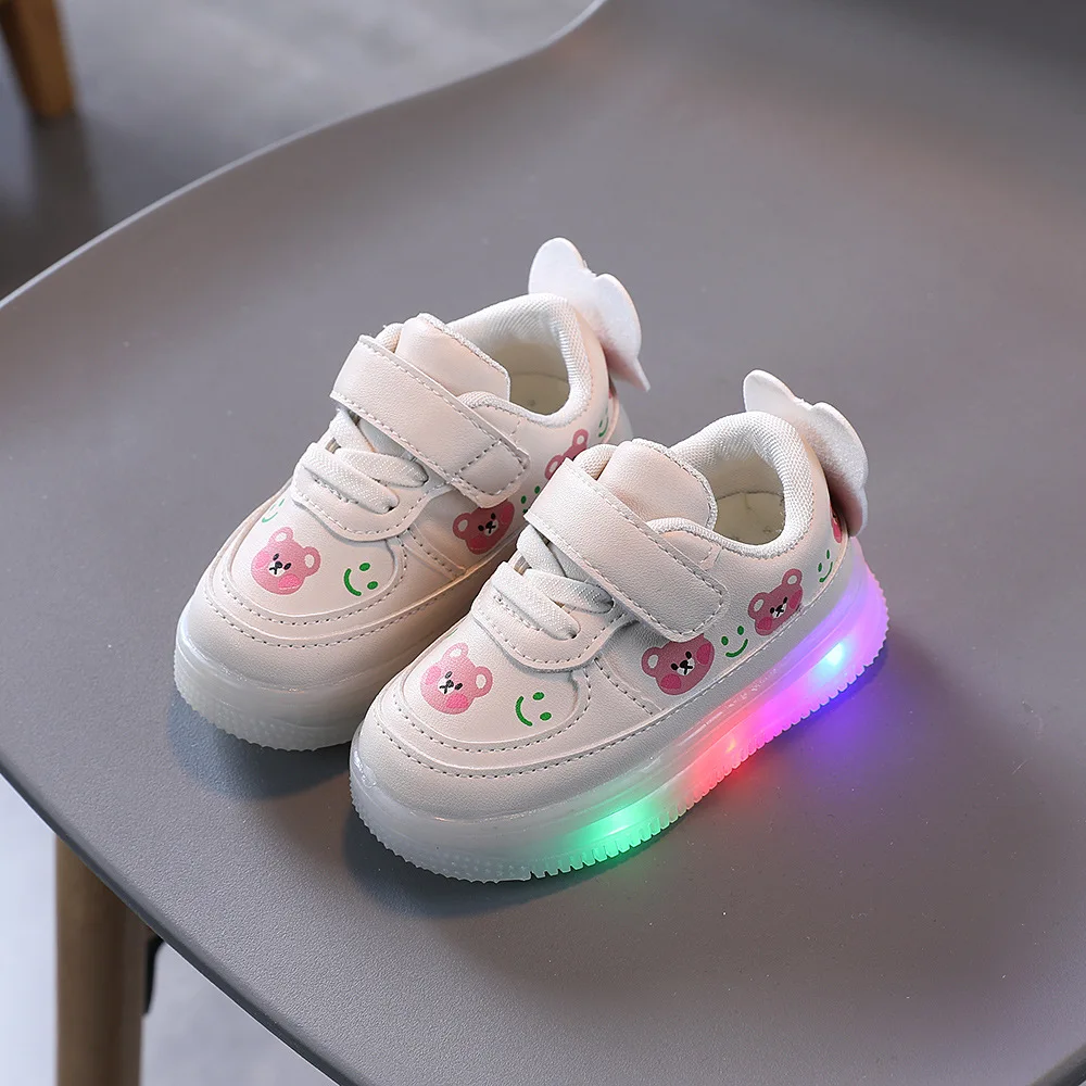 Baby Lights Shoes High Quality Girls Boys Soft Bottom Sneakers Sports Running Excellent First Walkers Infant Toddlers Shoes 1-6Y