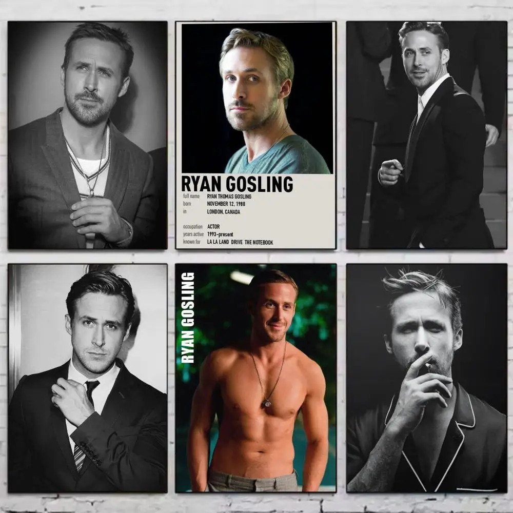 R-Ryon Gosling Poster PP Wall Decor Posters Celebrity Movie Art Prints Bedroom Office Gift