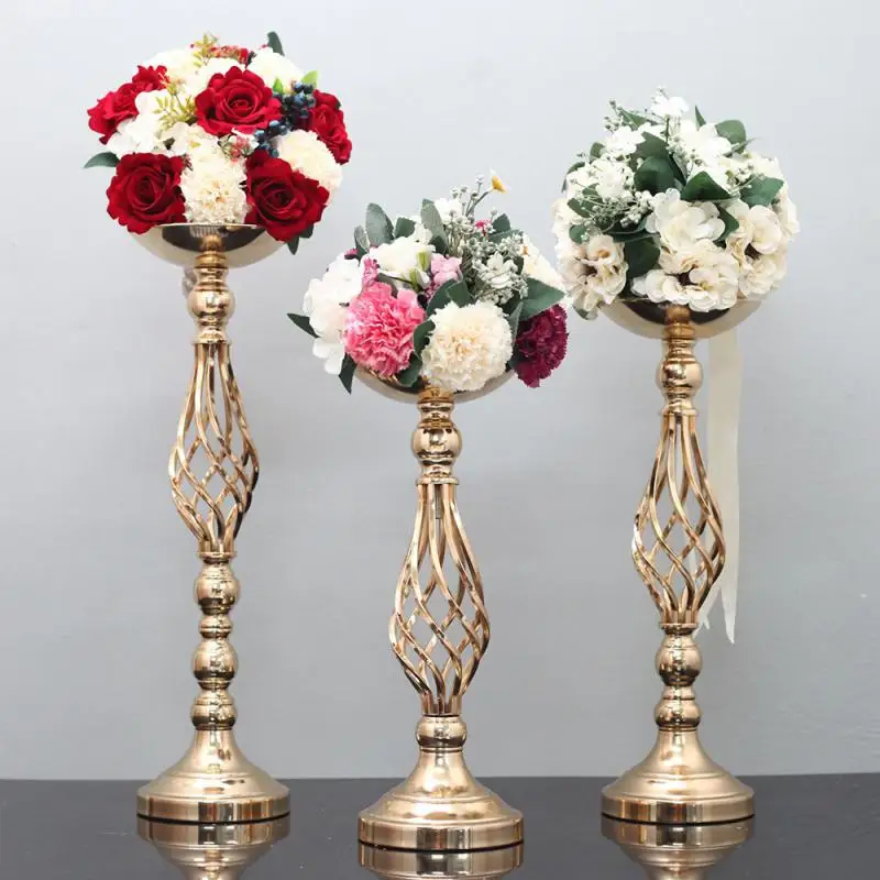 Not Easy To Collapse Main Table Vase Strong And Sturdy Gold And Silver Candlestick No Peeling Paint Does Not Fade Candlestick