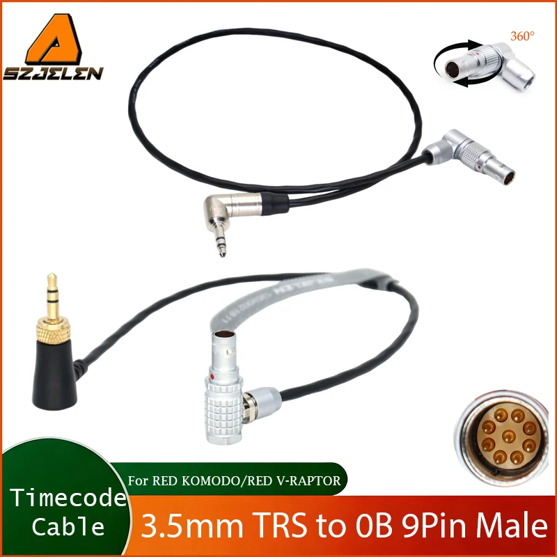 Hot Sale 3.5mm TRS to 0B 9Pin Male Tentacle Sync Timecode Cable for RED KOMODO/RED V-RAPTOR