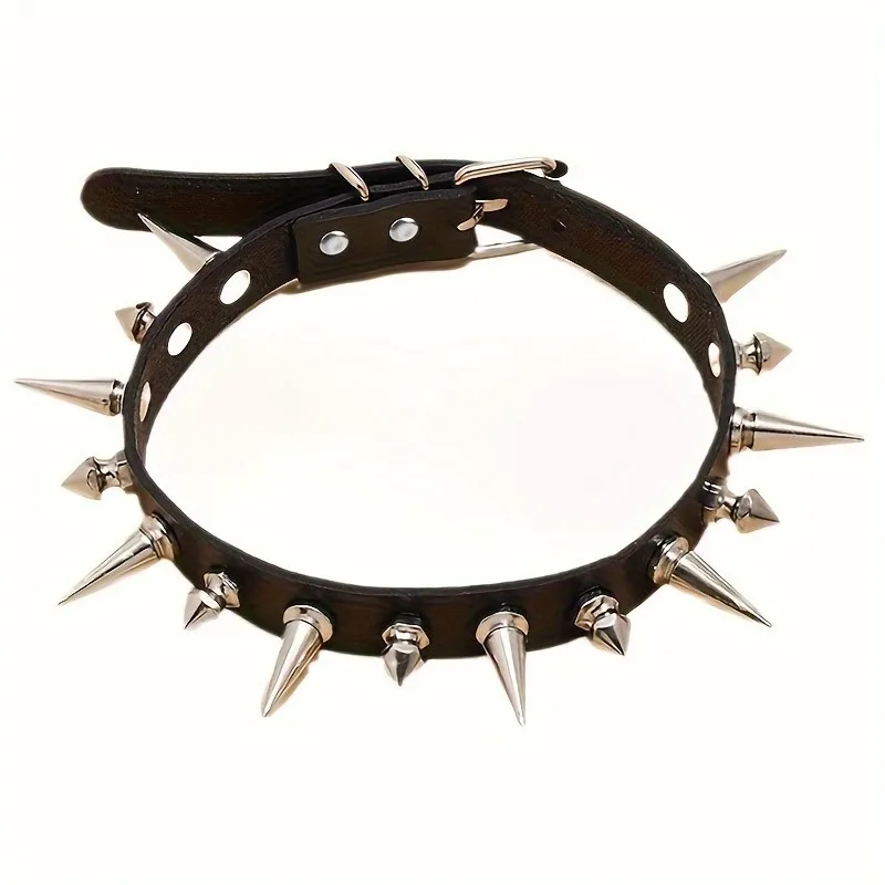 1pc Punk Gothic Necklace Rivet Choker Y2K For Men Women New Year Christmas Party Birthday Valentine's Day Lovers Gifts