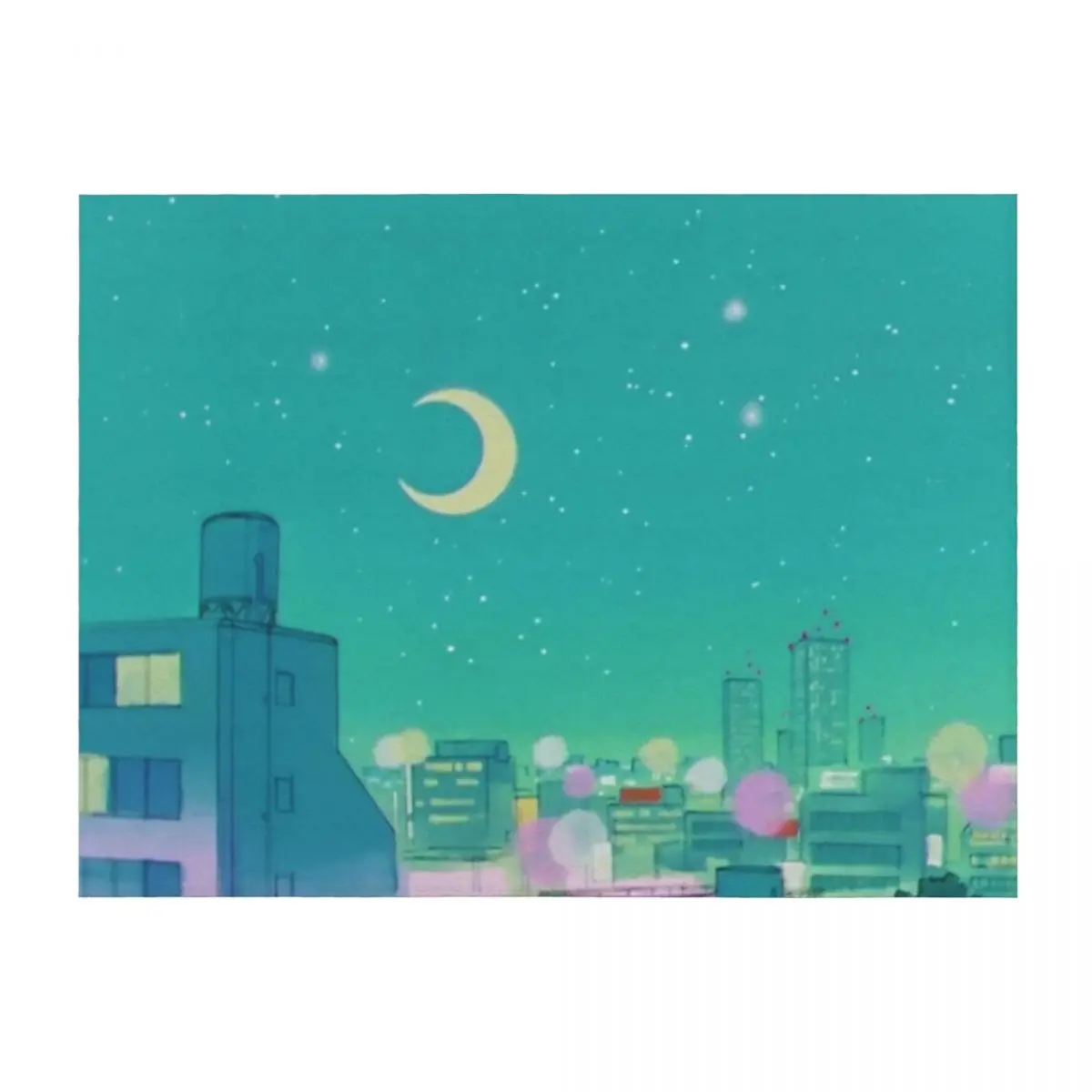 

90s Anime Moon in the Sky Wallpaper Throw Blanket blankets ands Sleeping Bag Soft Plush Plaid Warm Blankets