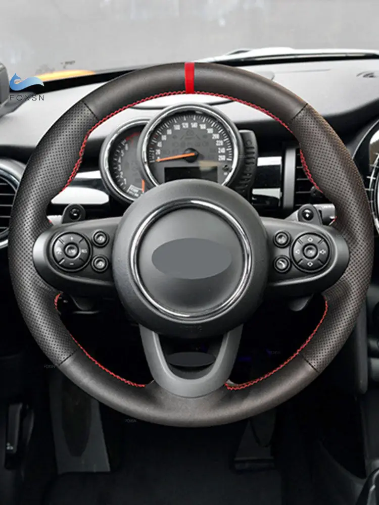 For BMW Mini Cooper F54 F55 F56 F57 F60 R55 R56 R57 R58 R59 R60 R61 R50 R52 R53 High-version Car Steering Wheel Leather Cover