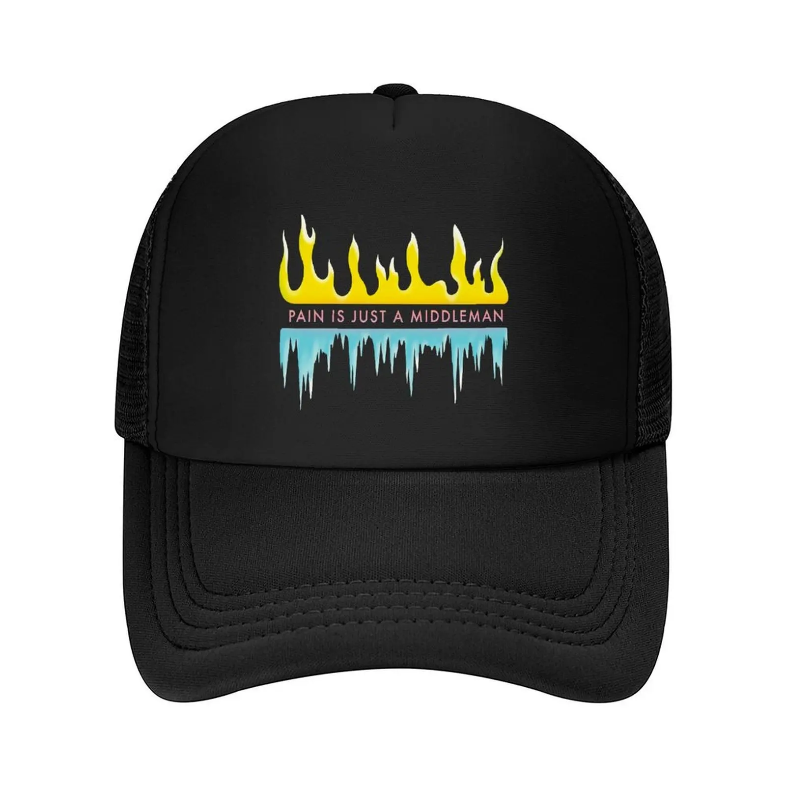 

PAIN IS JUST A MIDDLEMAN Baseball Cap fun hats Sunscreen winter hats for men Custom Cap Men's Women's