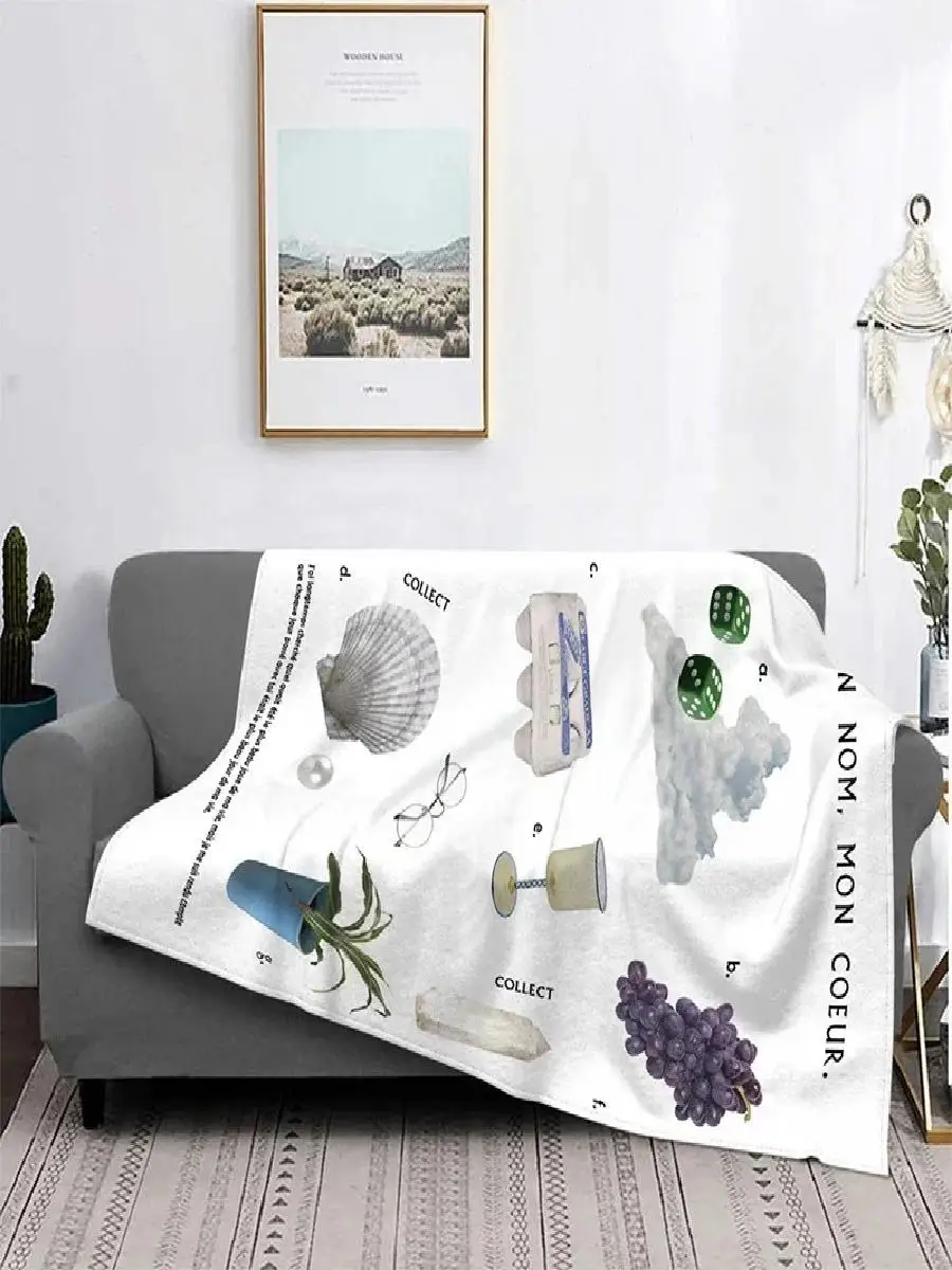 Nordic Throw Blanket Home Decor Cozy Flannel Bed Blanket for Office Nap Shawl Travel Sofa Cover Air Conditioning Towel Bedspread