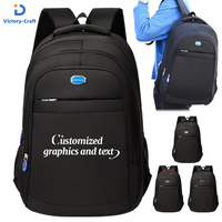 Wholesale customized hiking business backpack for men large capacity simple casual laptop bag printed logo