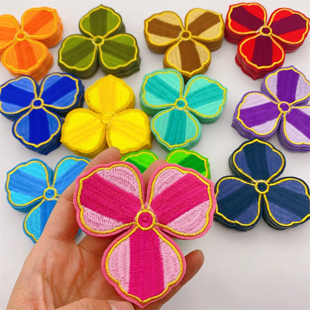 120pcs  Embroidery Patches Flower Design  Iron On Patches For Clothing  Embroidery Patch