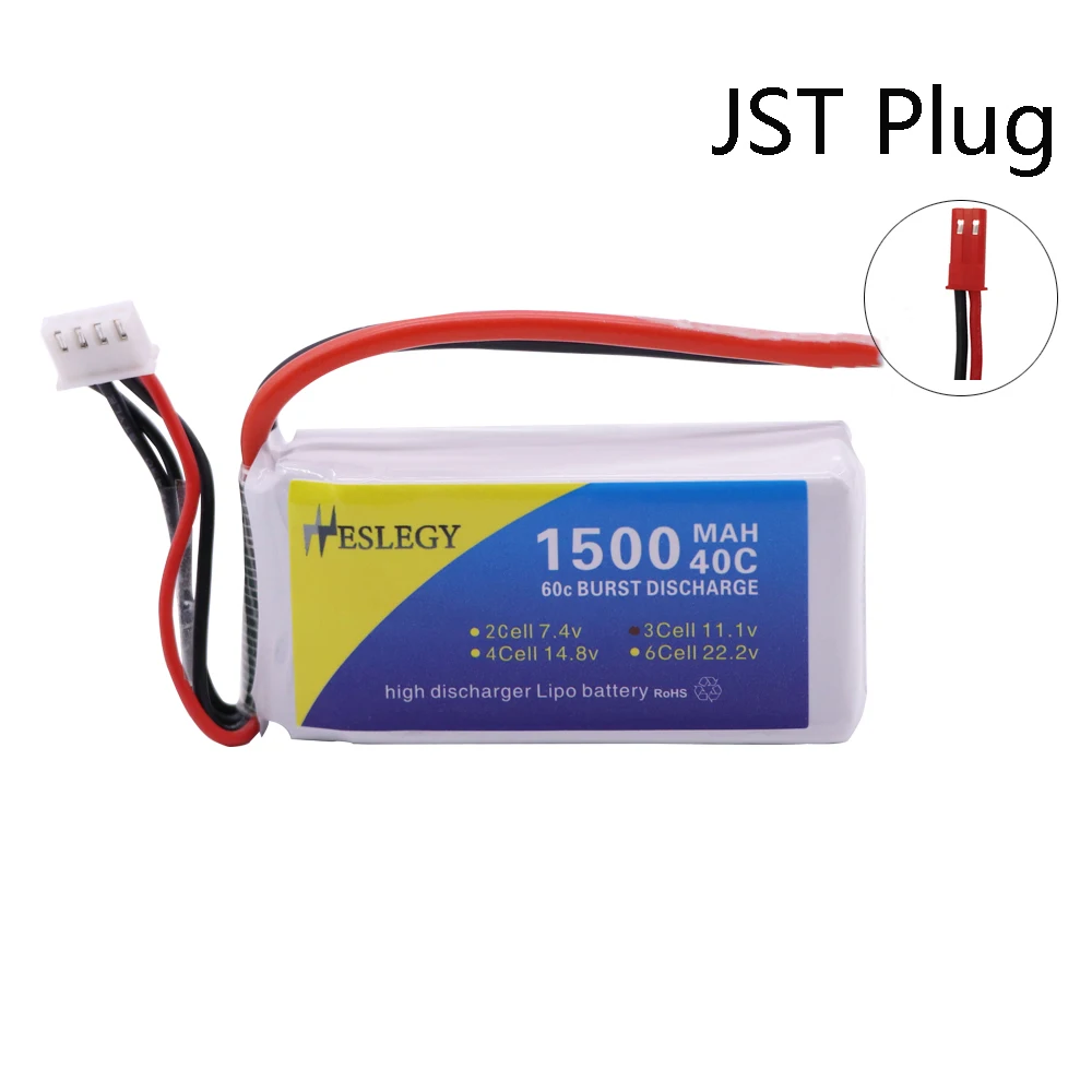 7.4V 11.1V 14.8v 1500mAh 2/3/4S Lipo battery T/XT60/JST Plug for RC Car Airplane Quadcopter spare parts 11.1V battery for RC toy