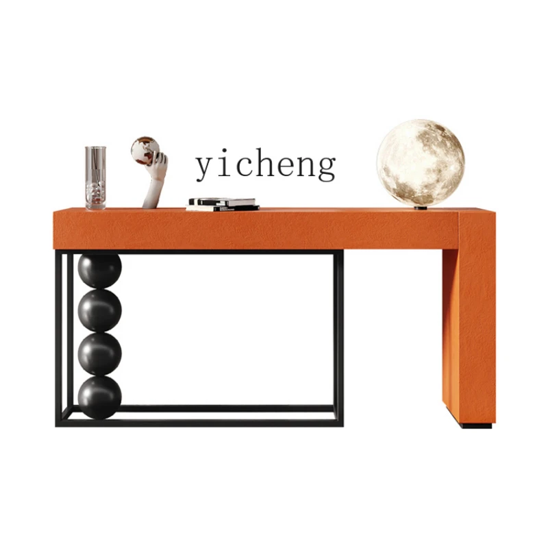 

XC Console Modern Minimalist Entrance Side View Sets of Silent Style Advanced Sense Strips Console Tables