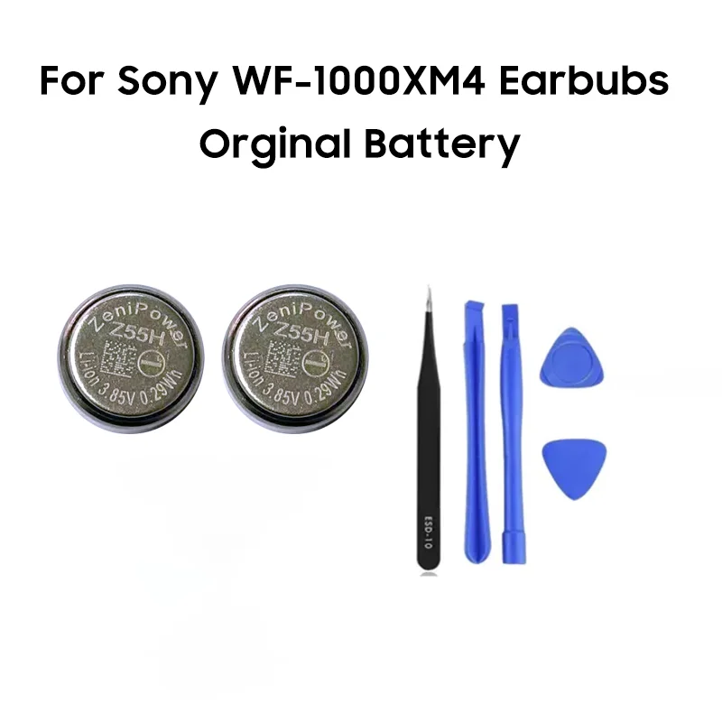 NEW 2PCS Z55H ZeniPower replacement CP1254 1254 for Sony WF-1000XM4 XM4 Bluetooth Headset Battery 3.85V 75mAh Z55H