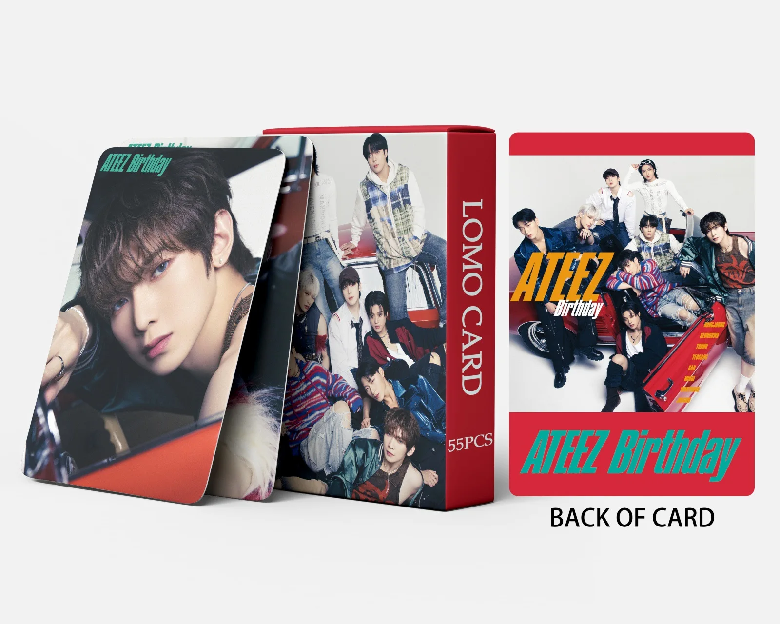 Imagem -04 - Ateez Idol Boy hd Impresso Photocards Novo Álbum Presentes de Aniversário Seonghwa Hongjoong Yunho Jongho Yeosang Cartões Lomo para Fãs 55 Peças por Conjunto