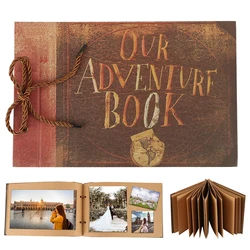 New 160 Page DIY Travel Photo Album Our Adventure Book Leather Retro Creative Anniversary Album Wedding Memory Mother's Day Gift