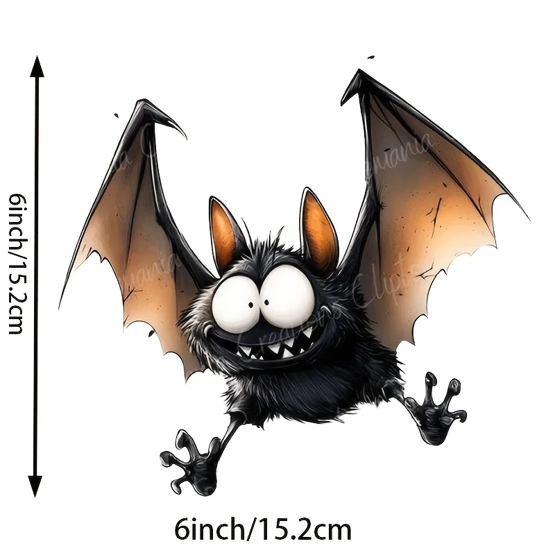 6-inch Cute Big Eyed Bat Premium Waterproof Vinyl Stickers, Suitable for Cars, Laptops, Bottles, Trucks Motorcycles Cup Stickers