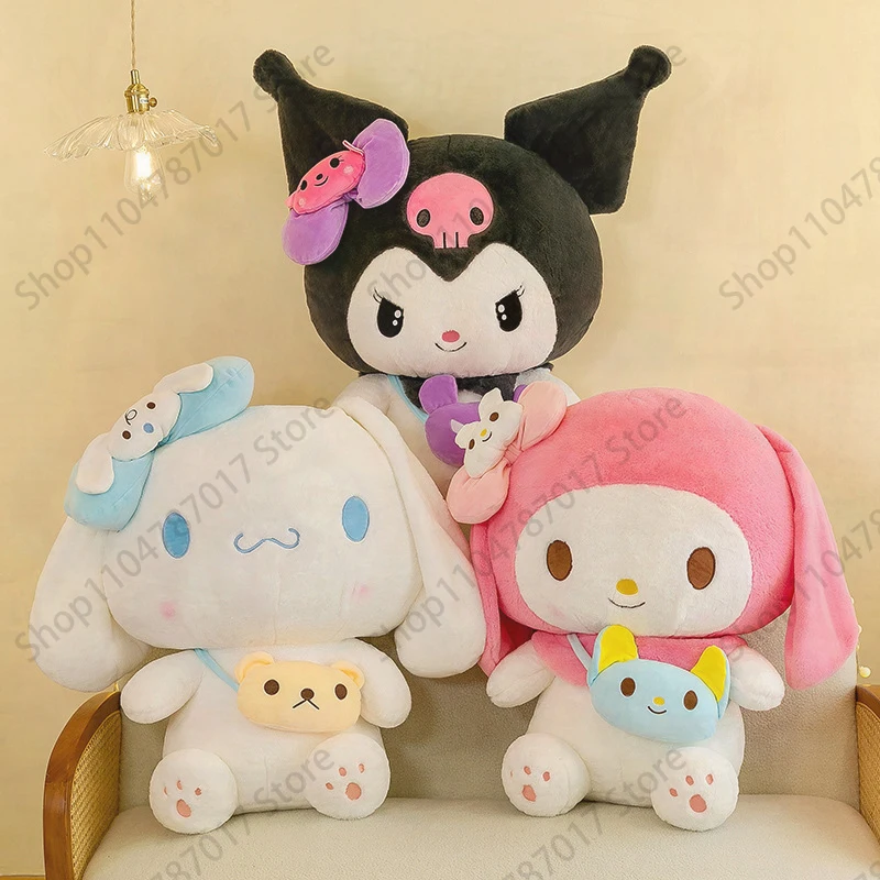 

Sanrio Kuromi Cinnamoroll My Melody Plush Toy Stuffed Doll Kawaii Fluffy Soft Anime Home Decor Bedroom Gift Girls Lovely Cute