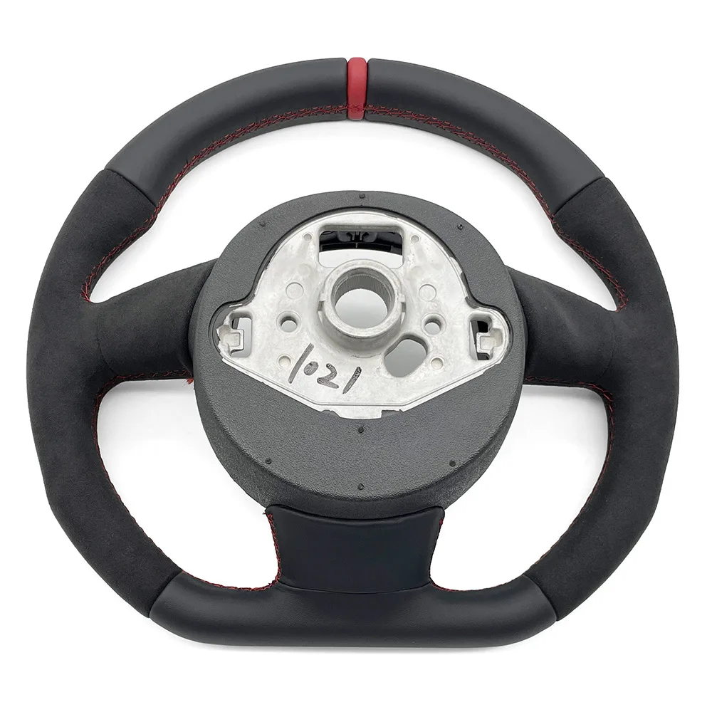Suitable for Audi A4B8 half-turned red line red correction mark multi-function steering wheel without paddle without mark