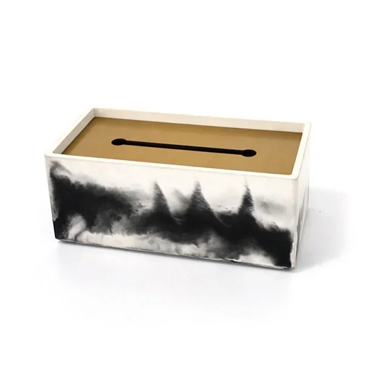 

Original design handmade technology cement luxury tissue box with logo