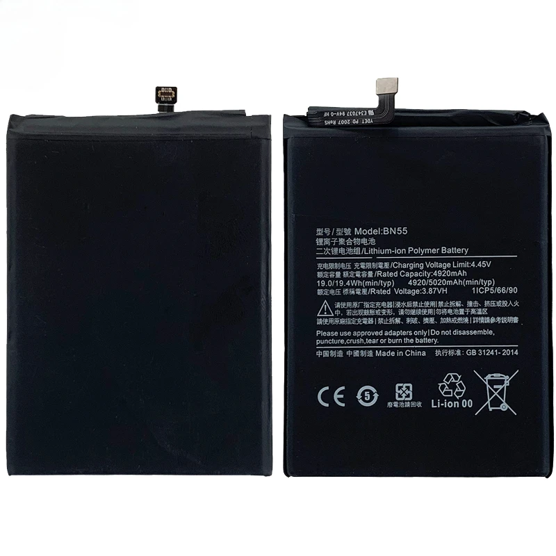 3.87V 4290mAh BN55 Mobile Phone Battery For Xiaomi For Redmi Note 9 S Note 9S Note9S  Phone Replacement Batteries + Tools