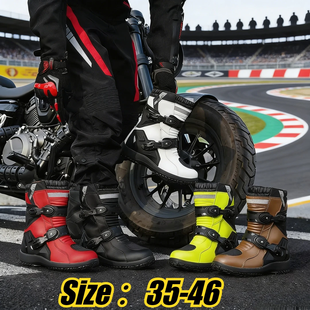 

2026 Motorcycle Riding Boots Locomotive Four Seasons Breathable Anti-drop Knight Equipment Road Racing Shoes Travel Equipment