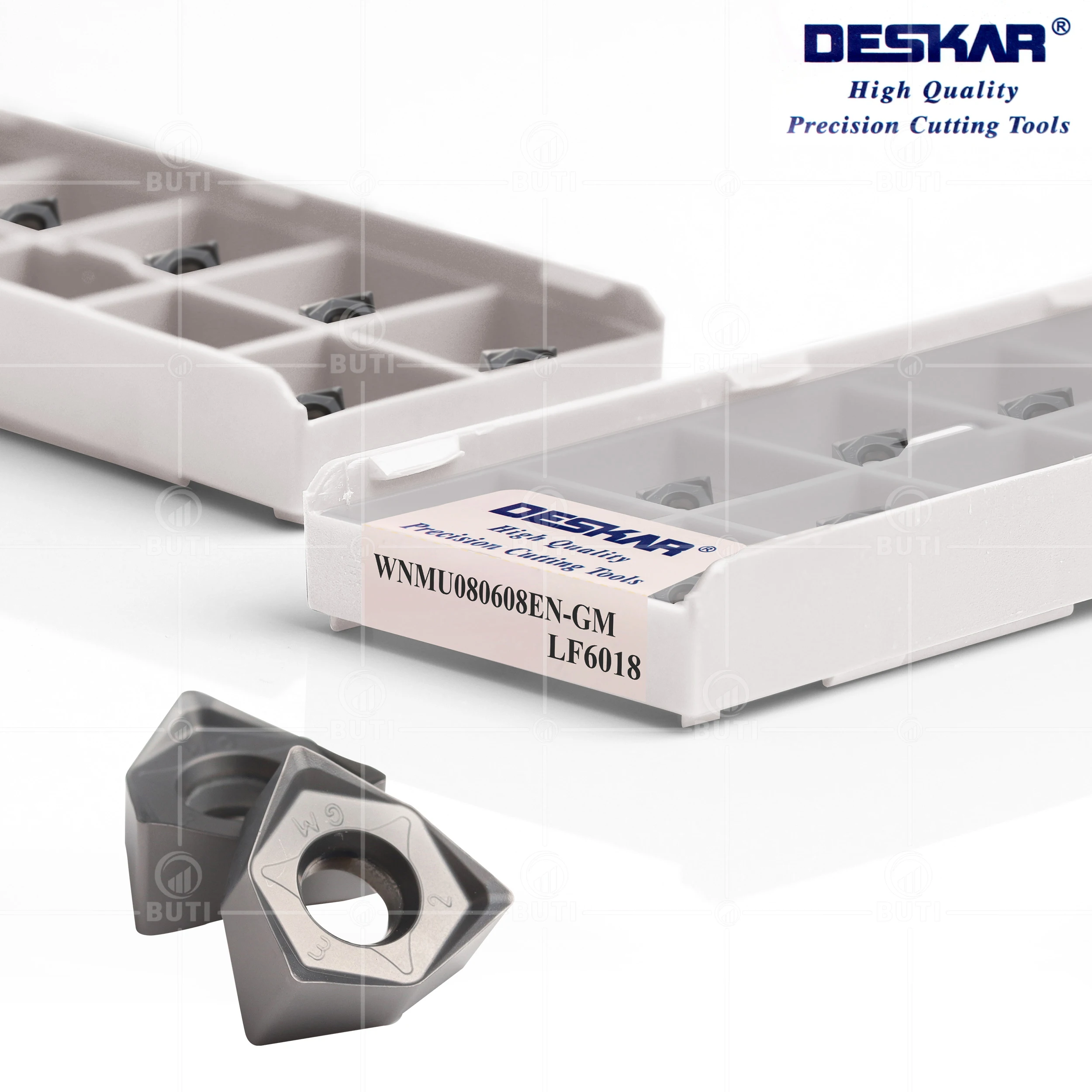 DESKAR 100% Original WNMU080608EN-GM LF6018 Milling Cutting Cutter Carbide Insert CNC Lathe Tools Parts Used For Stainless Steel