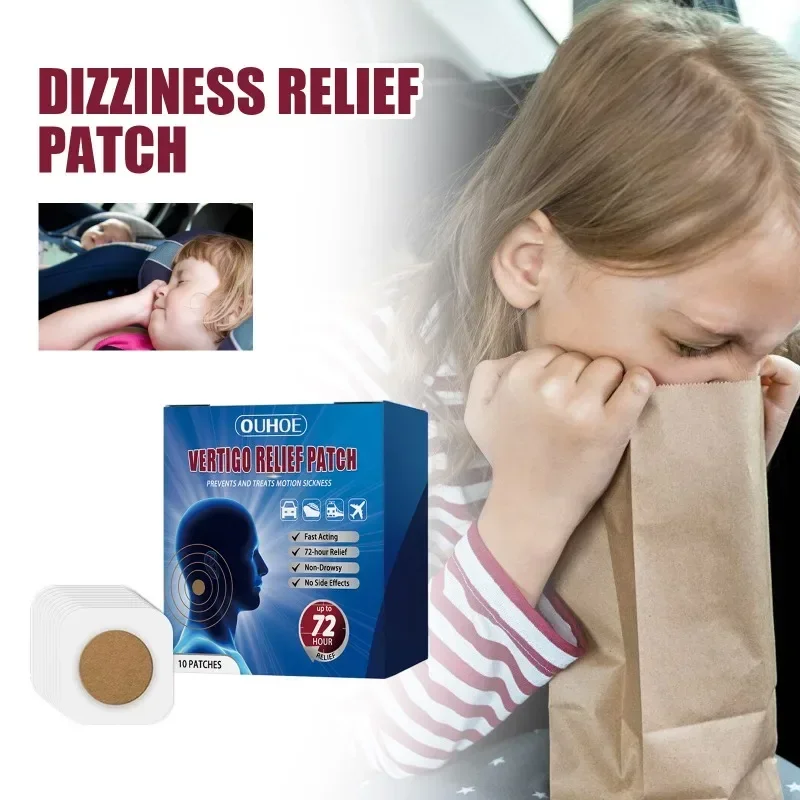 

10pcs Motion Sickness Patch Seasick airsickness Nausea Fast Acting Relief Dizziness Ear Stickers Anti-motion Plaster for Travel