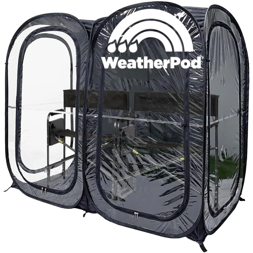 

Pop-up pods for 2-4 people - kept warm, dry and away from sun, rainy or windy weather pods - are easy to set up and remove