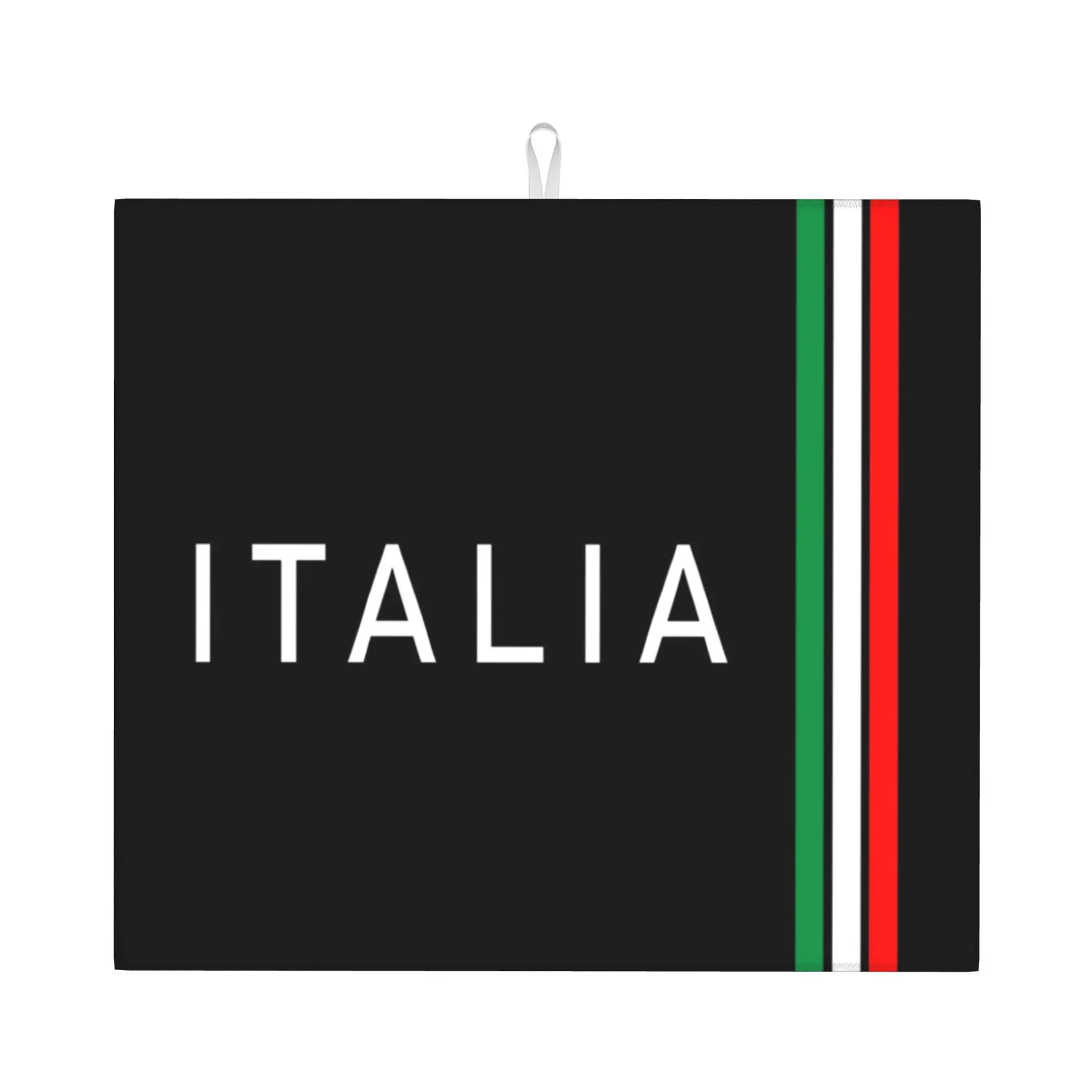 Italy Flag Non‑Slip Waterproof Absorbent Barware Tableware Oil Proof Reusable Italy Qatar  Bathroom Drying Mat For Kitchen